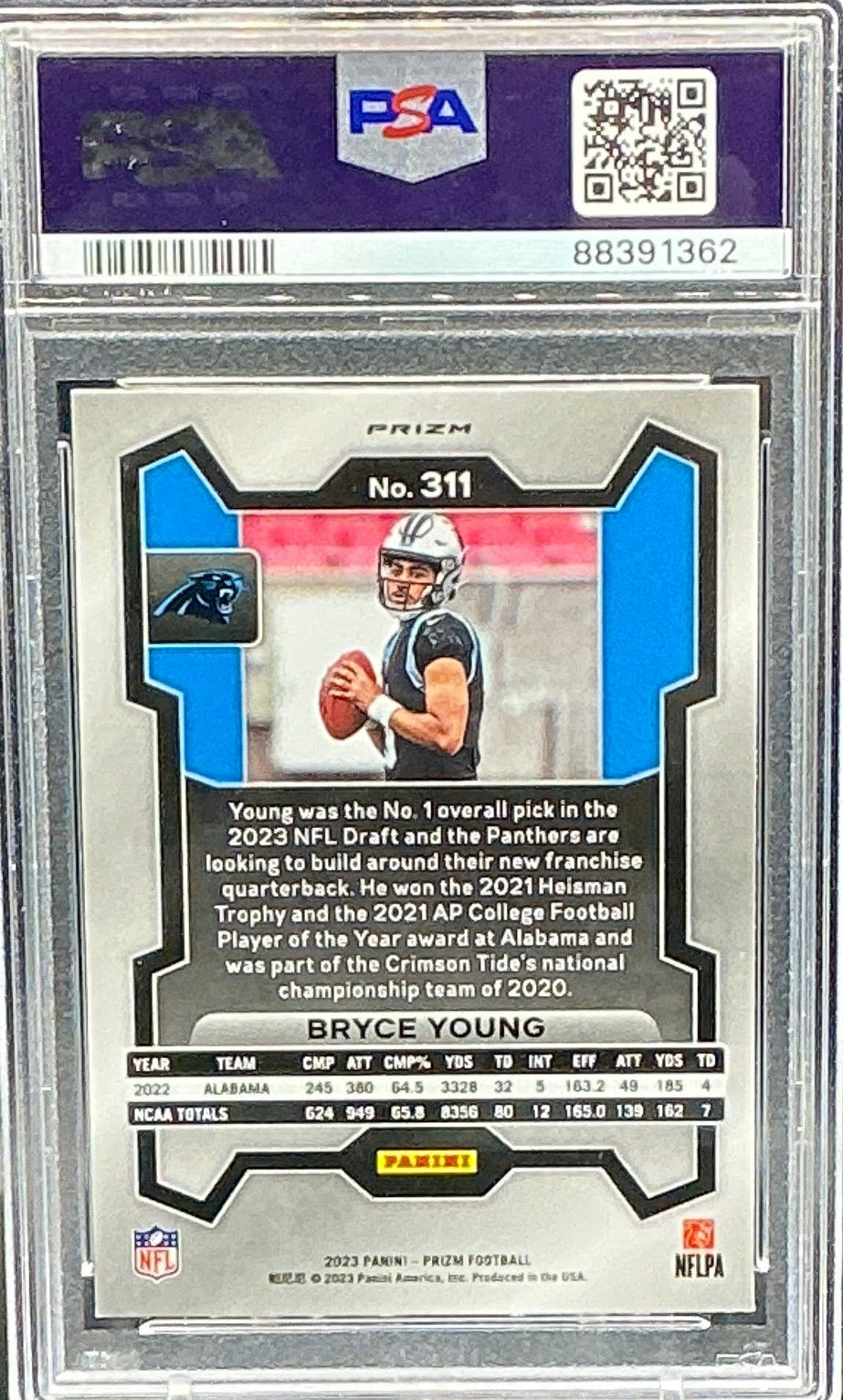 2023 Prizm Bryce Young RC Silver Prizm PSA 10