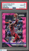 2018 Prizm LeBron James Pink Ice PSA 10