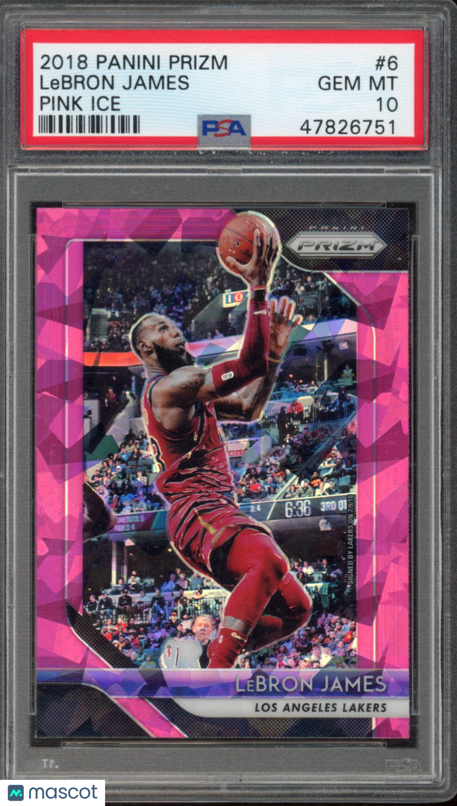 2018 Prizm LeBron James Pink Ice PSA 10