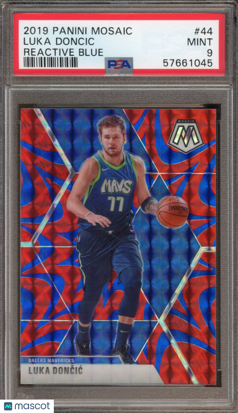 2019 Mosaic Luka Doncic Blue Reactive PSA 9