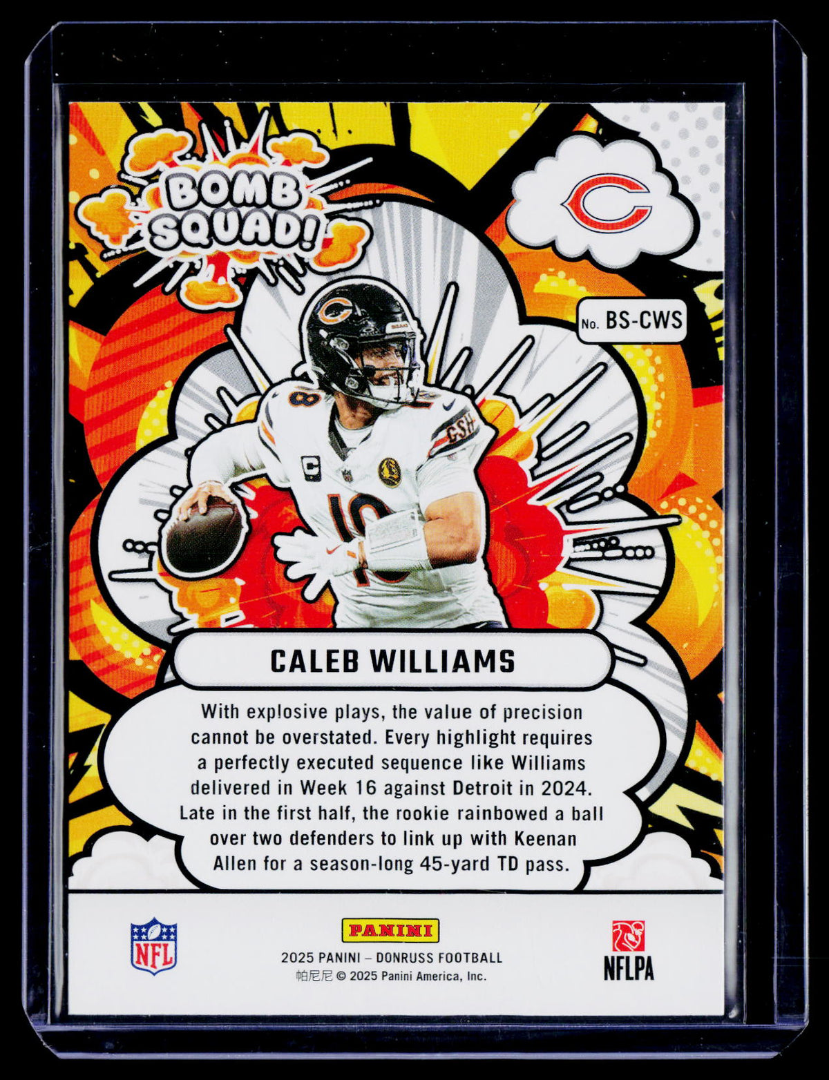 2025 Donruss Caleb Williams Bomb Squad