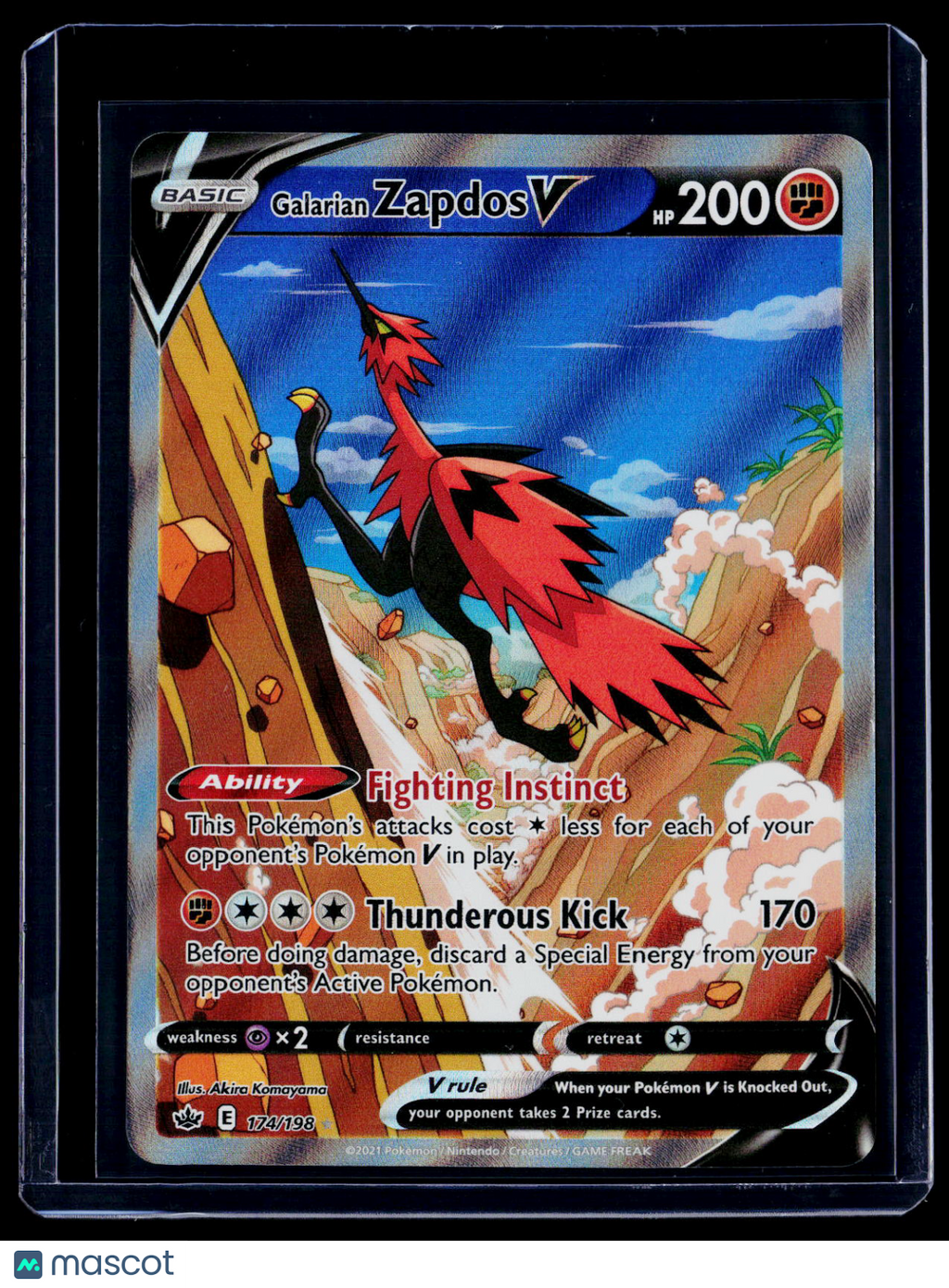 Pokemon Galarian Zapdos V 174 198