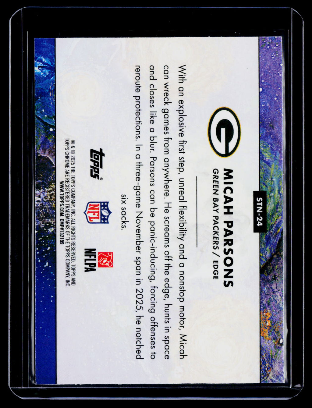 2025 Topps Chrome Cosmic Micah Parsons Stars in the Night B