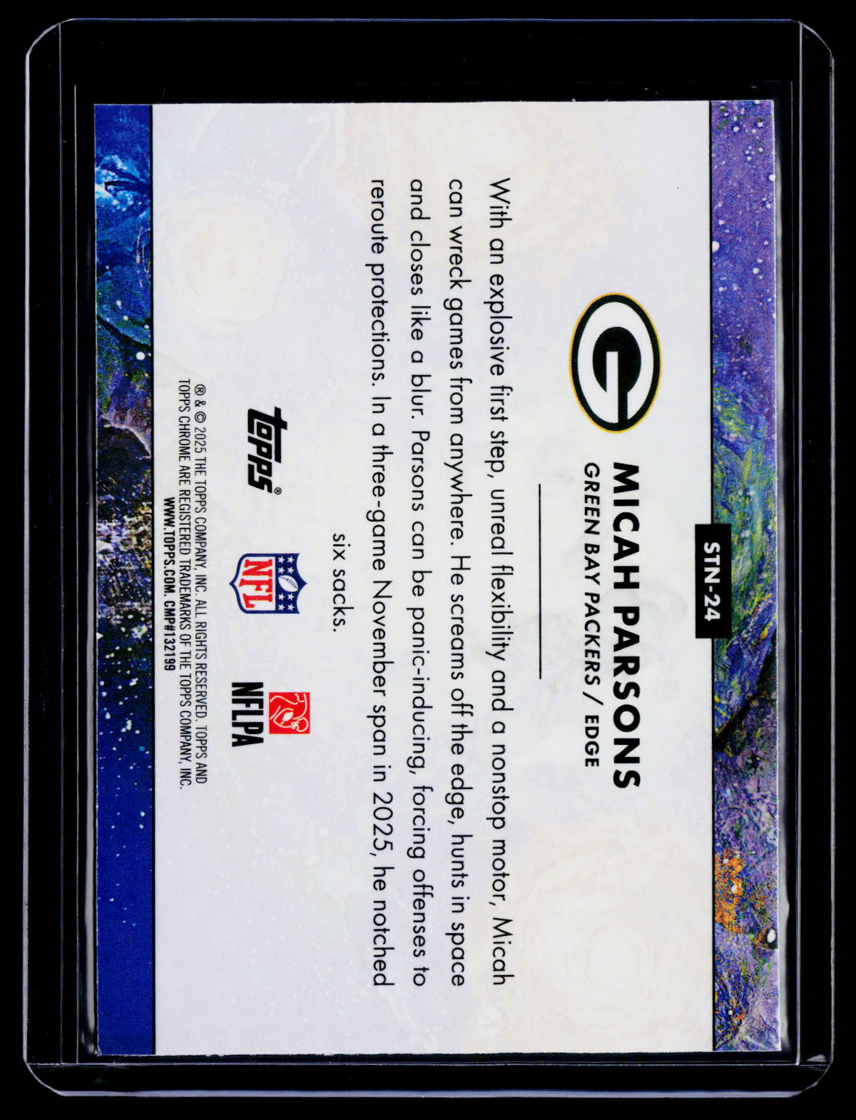 2025 Topps Chrome Cosmic Micah Parsons Stars in the Night B