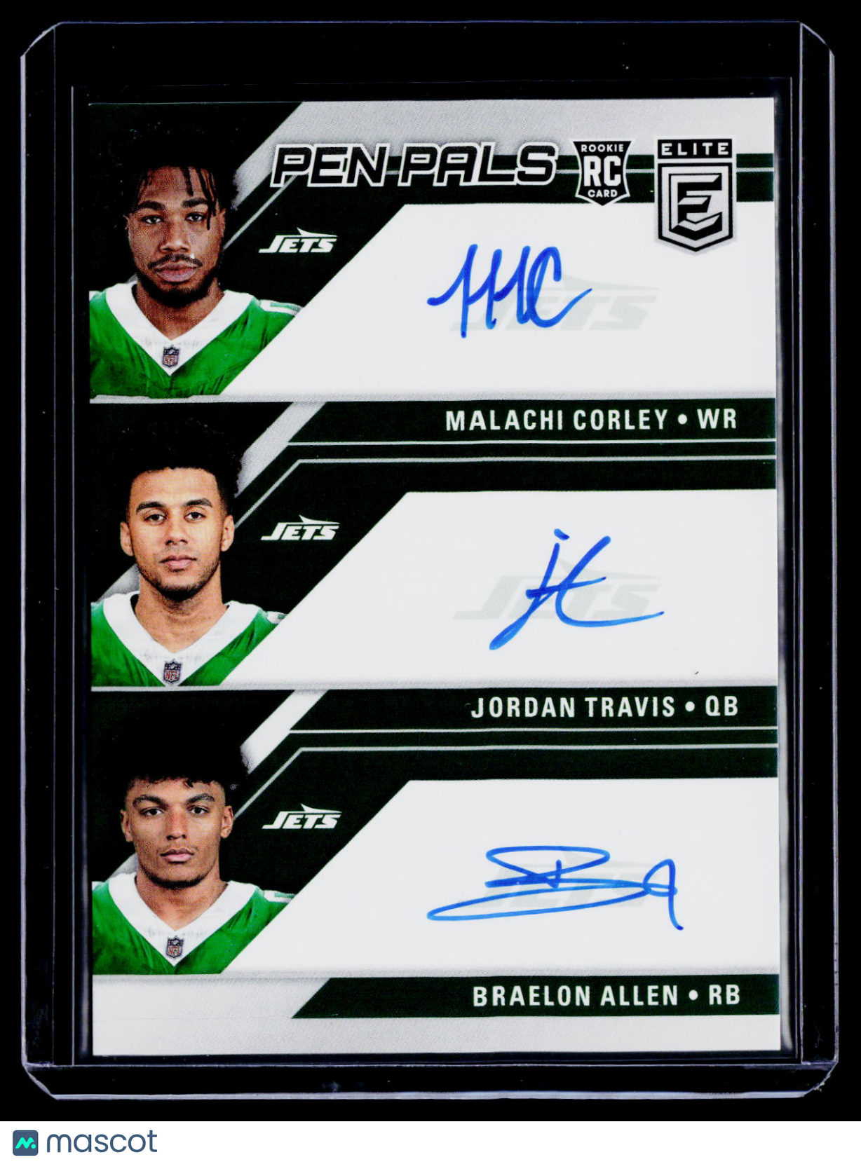 2024 Donruss Elite Malachi Corley / Jordan Travis / Braelon Allen Triple Rookie Auto RC