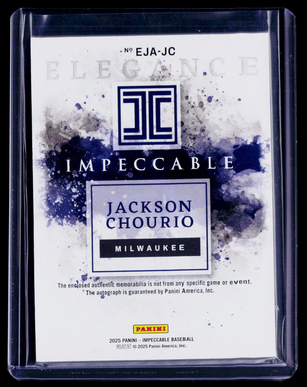 2025 Impeccable Jackson Chourio Patch Auto 31/99