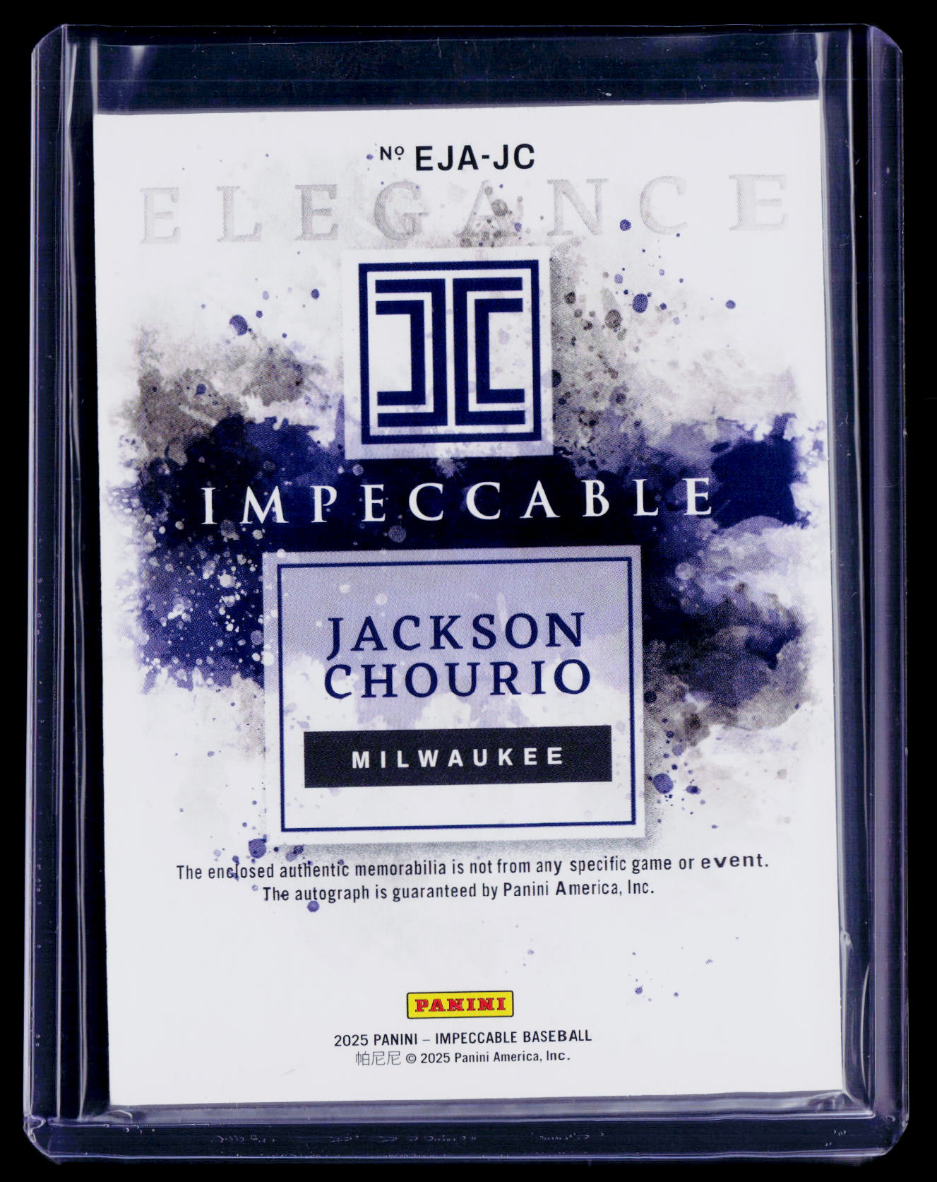 2025 Impeccable Jackson Chourio Patch Auto 31/99