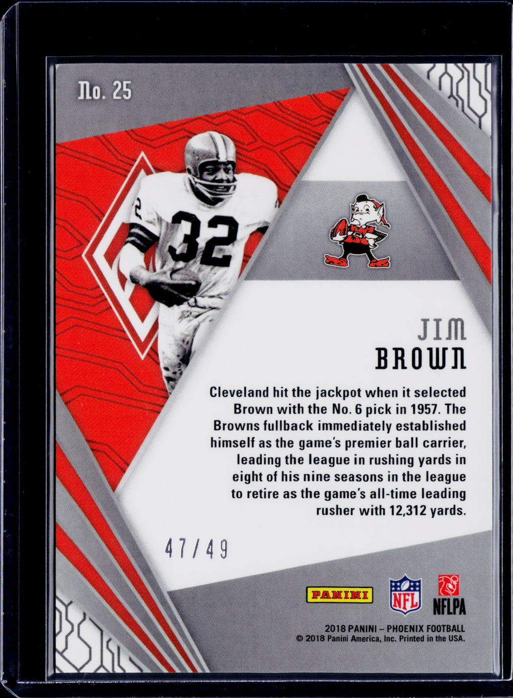2018 Phoenix Jim Brown Unmatched Orange 47/49
