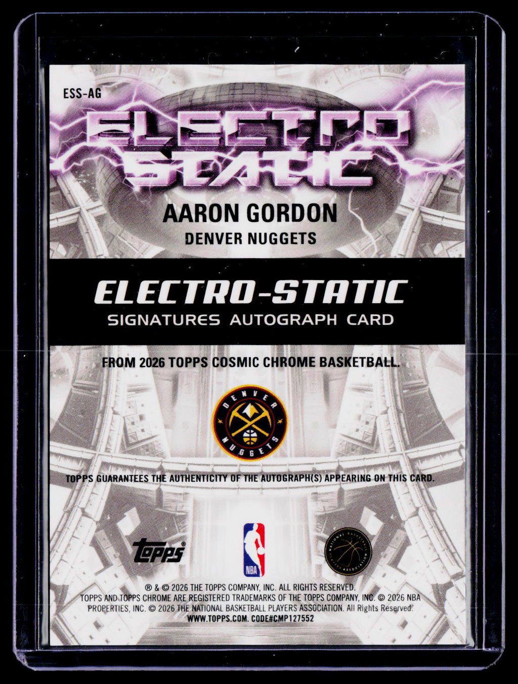 2025 Topps Chrome Update Aaron Gordon Electro Static Auto