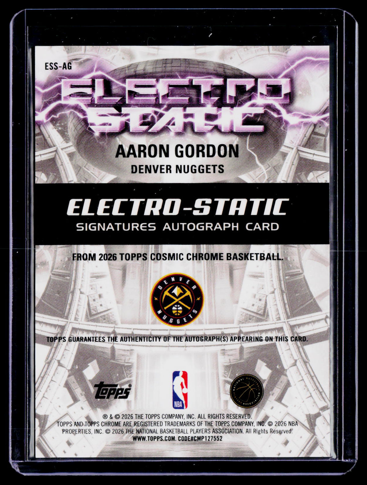 2025 Topps Chrome Update Aaron Gordon Electro Static Auto
