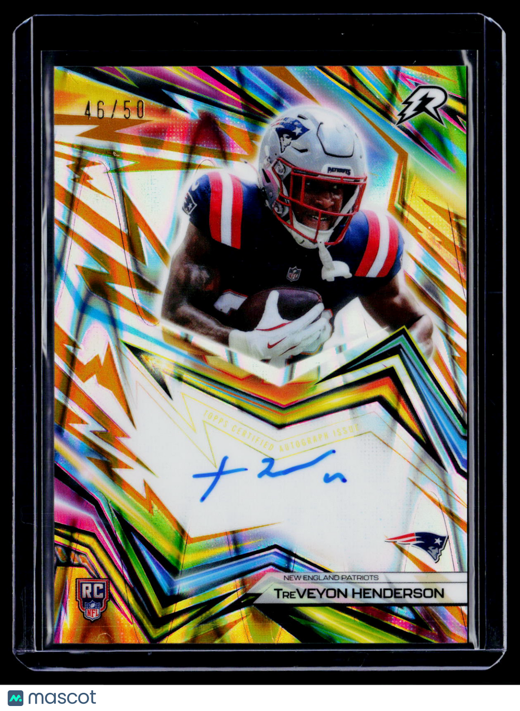2025 Topps Resurgence TreVeyon Henderson Rookie Neon Initiates Auto 46/50 RC