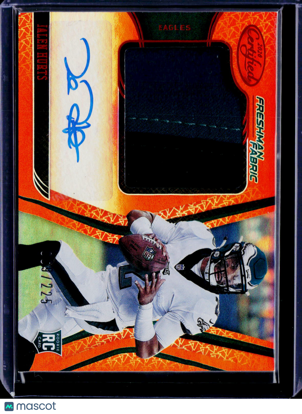 2020 Panini Certfied Jalen Hurts Freshman Fabric Orange /225