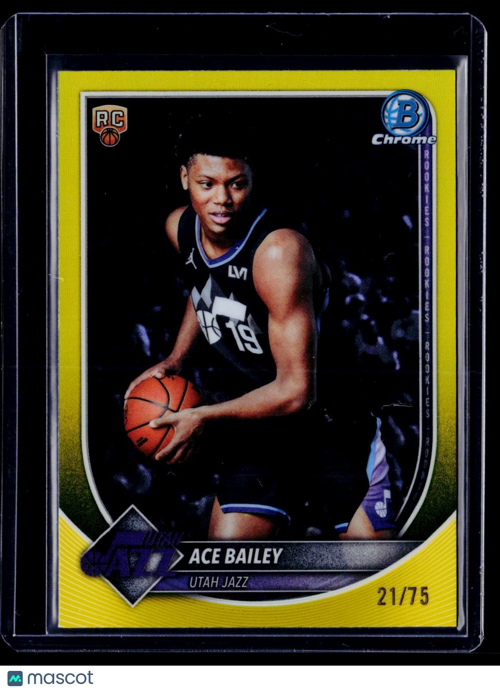 2025 Bowman Ace Bailey Rookie Yellow Refractor 21/75 RC