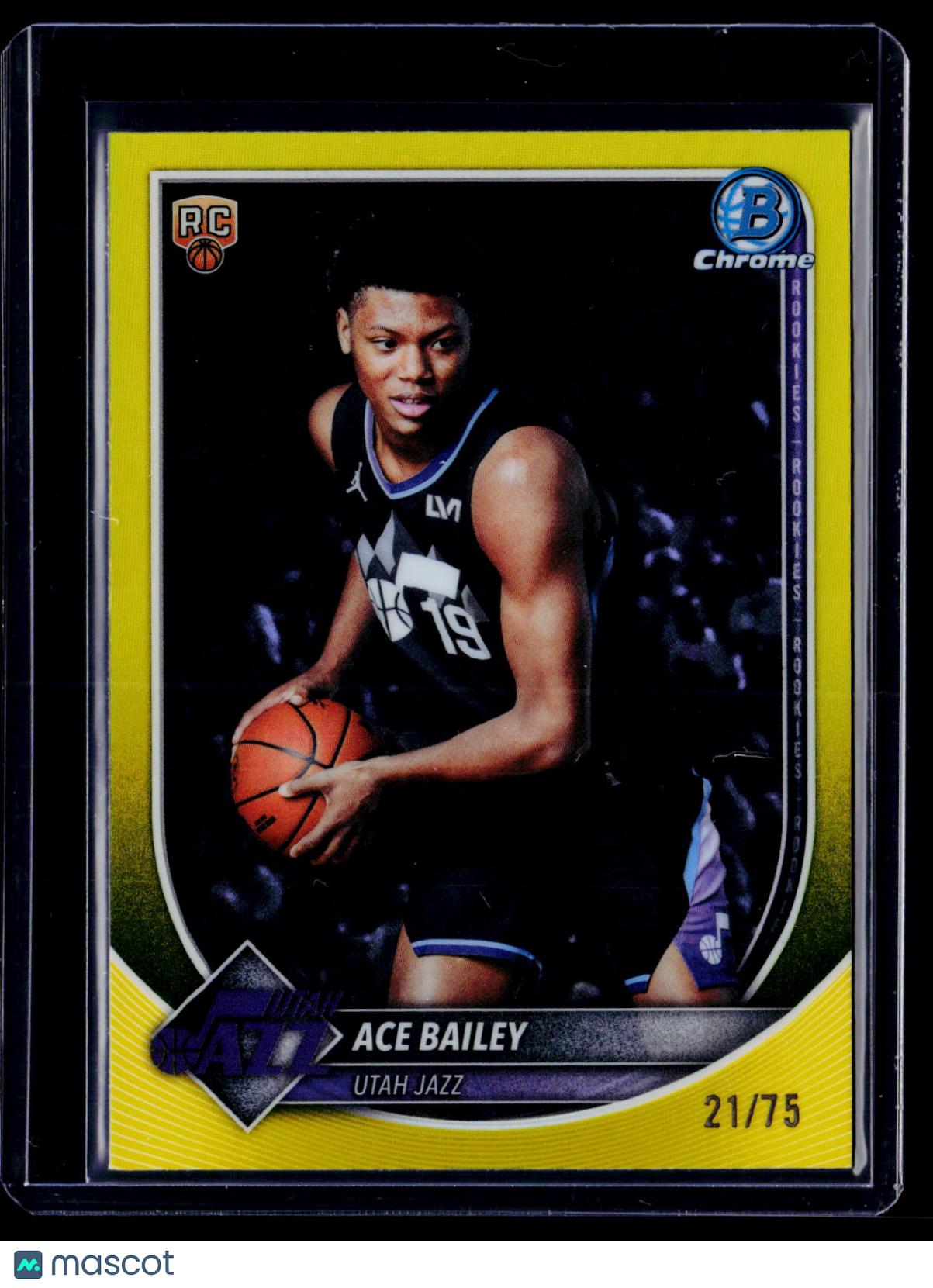 2025 Bowman Ace Bailey Rookie Yellow Refractor 21/75 RC