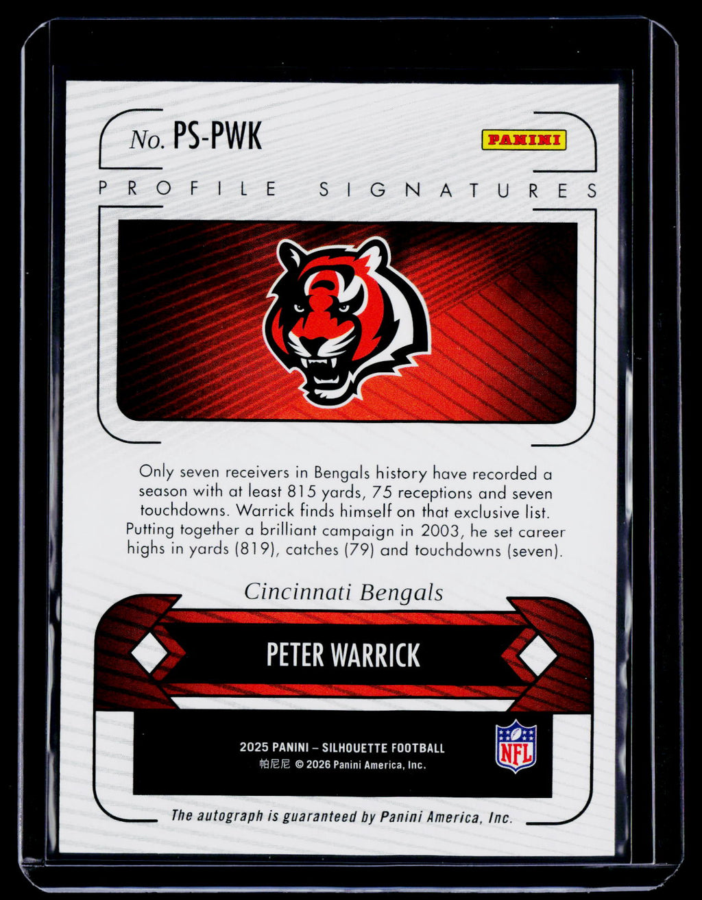 2025 Silhouette Peter Warrick Auto 64/99