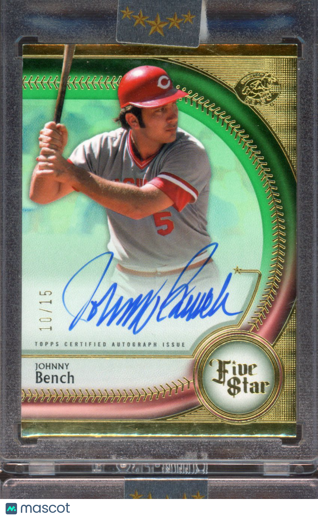2024 Topps Five Star Johnny Bench Autograph Green /15