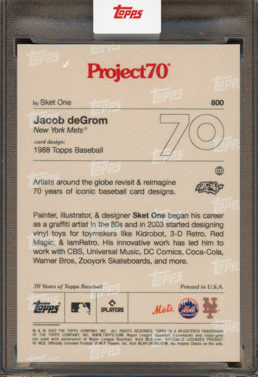2021 Topps Project 70 Jacob deGrom Sket One 800