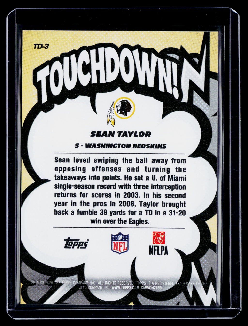 2026 Topps Flagship Sean Taylor Suddenly Touchdown Case Hit