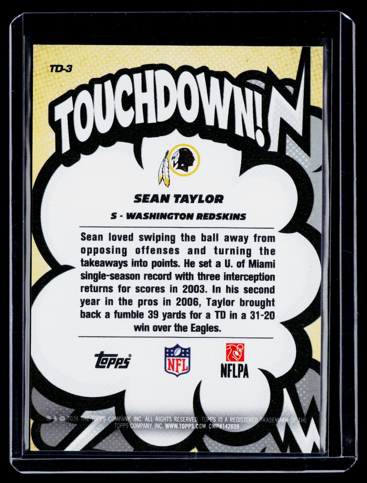 2026 Topps Flagship Sean Taylor Suddenly Touchdown Case Hit