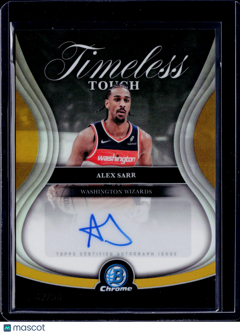 2025 Bowman Alex Sarr Timeless Tough Gold Auto 42/50