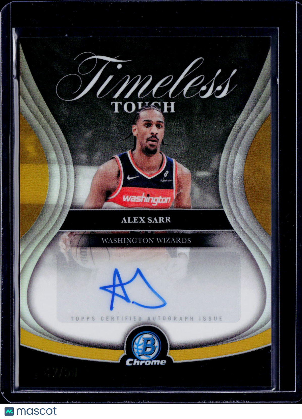 2025 Bowman Alex Sarr Timeless Tough Gold Auto 42/50