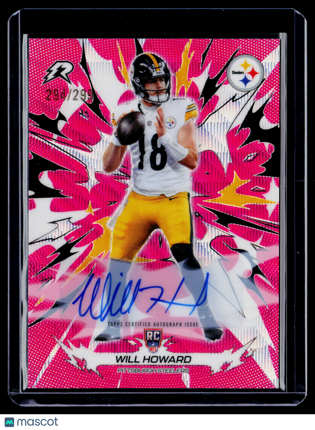 2025 Topps Resurgence Will Howard Rookie Magenta Surge Auto 294/299