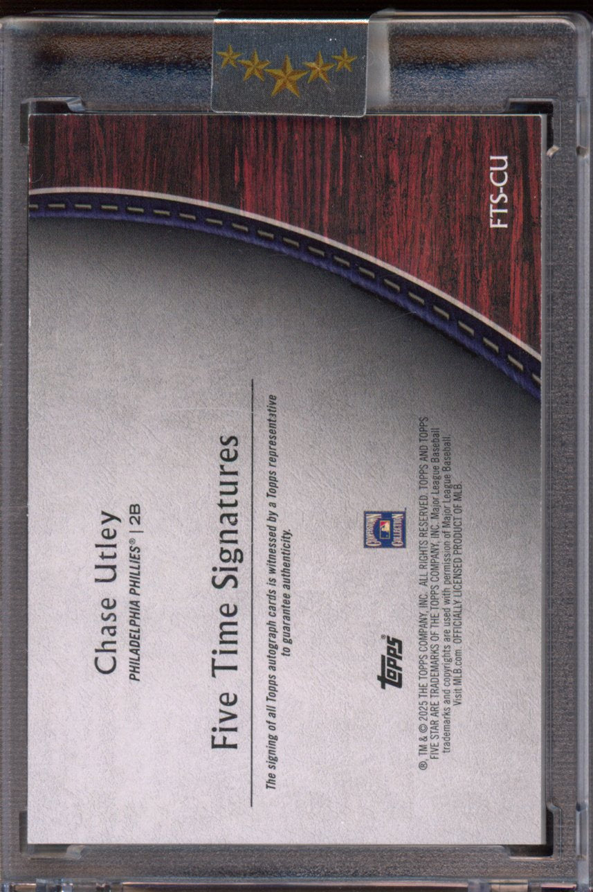 2025 Topps Five Star Chase Utley Auto 17/50