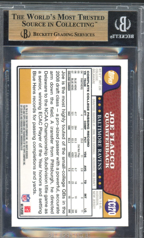 2008 Topps Chrome Joe Flacco #TC170 BGS 9.5