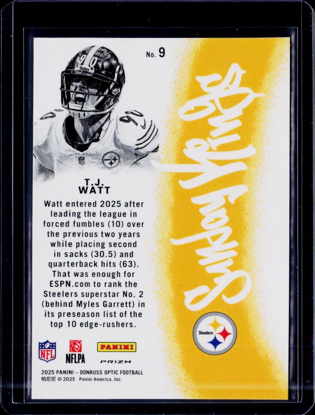 2025 Donruss Optic TJ Watt Sunday Kings