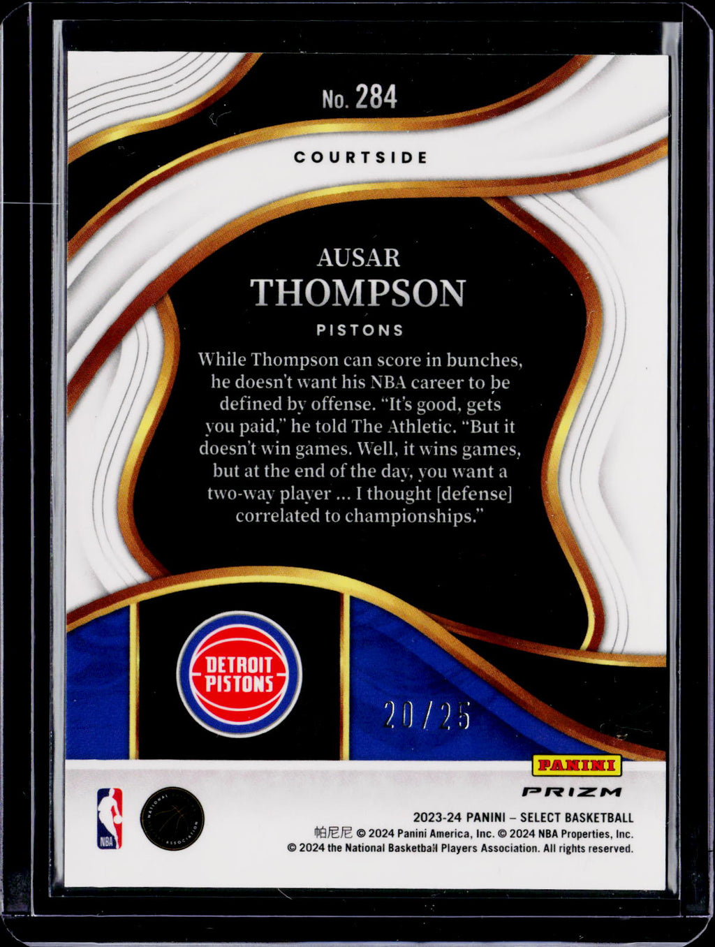 2023 Select Ausar Thompson Tie Dye 20/25 RC