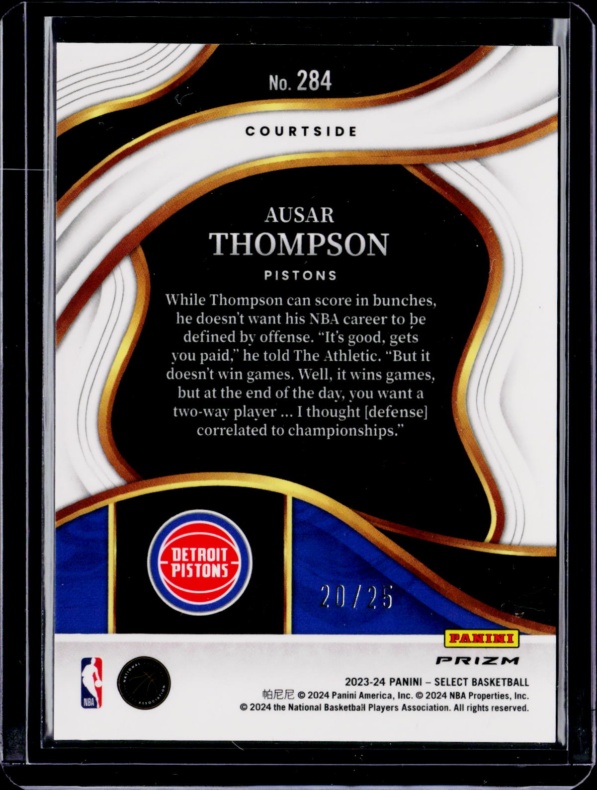 2023 Select Ausar Thompson Tie Dye 20/25 RC