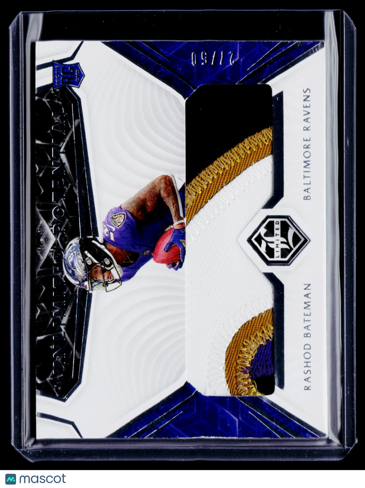 2021 Limited Rashod Bateman Rookie Patch 27/50 RC