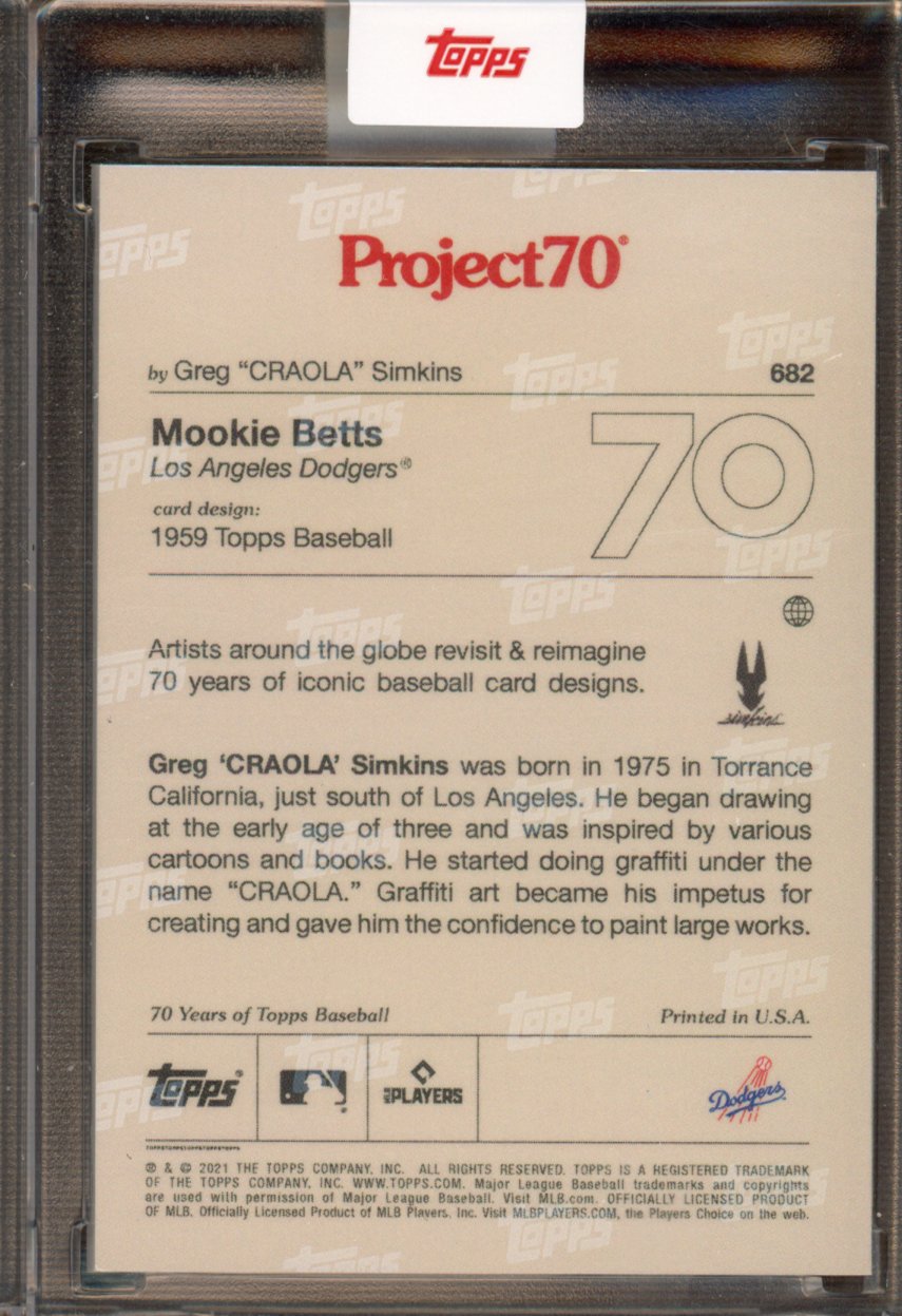2021 Topps Project 70 Mookie Betts Greg Simkins 682