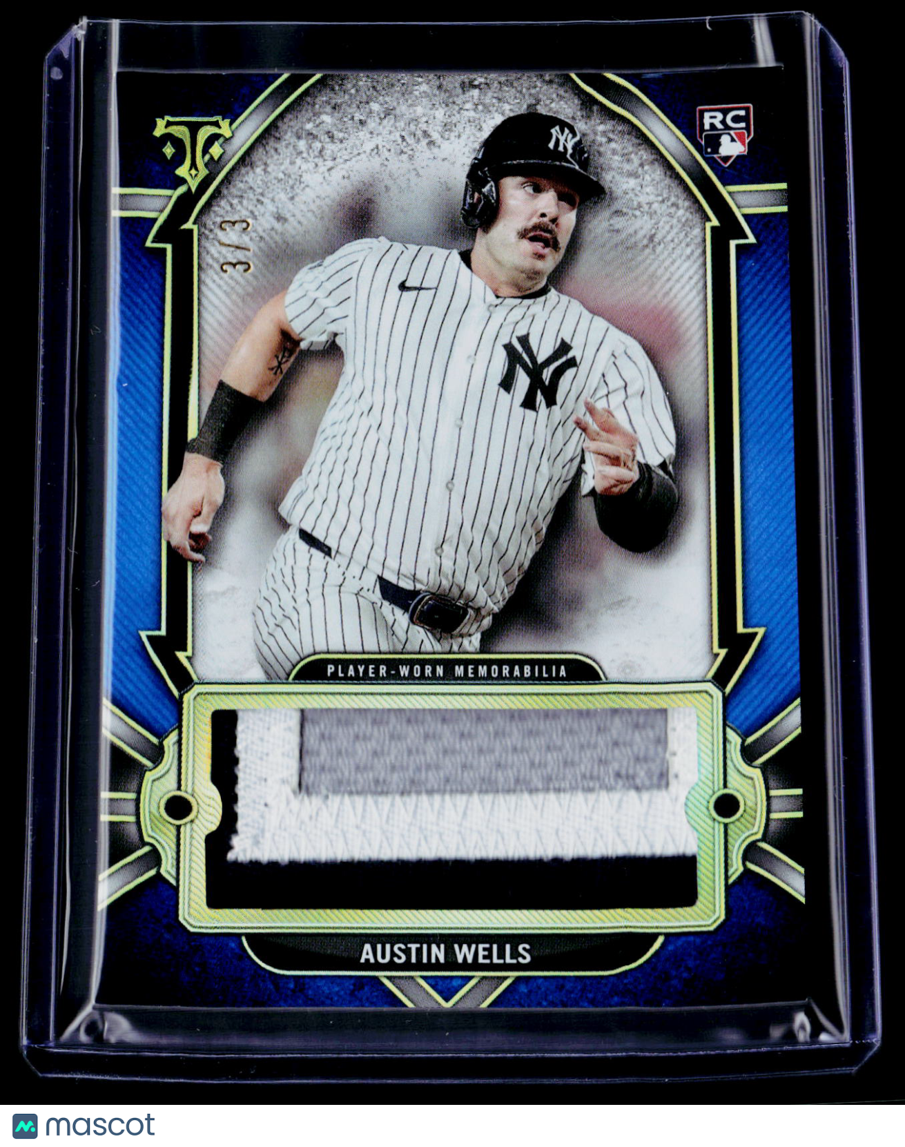 2024 Triple Threads Austin Wells Blue Rookie Patch 3/3 RC