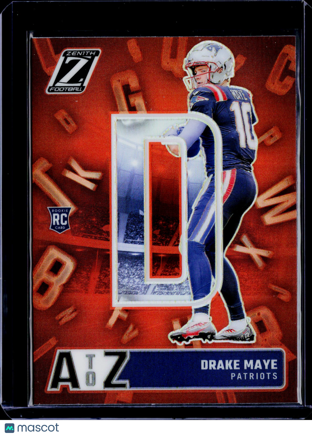 2024 Panini Zenith Drake Maye Rookie A To Z Orange RC