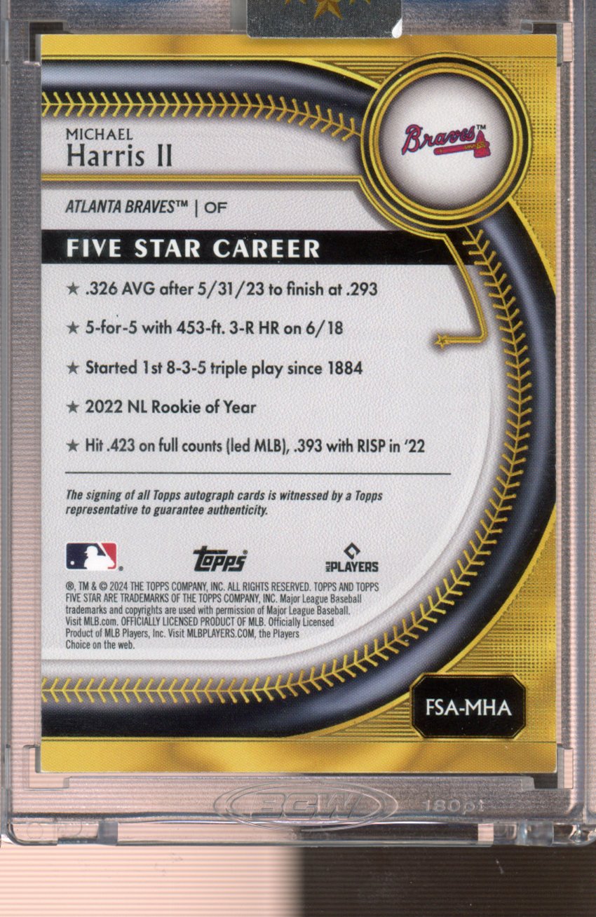 2024 Topps Five Star Michael Harris II Gold Auto /99