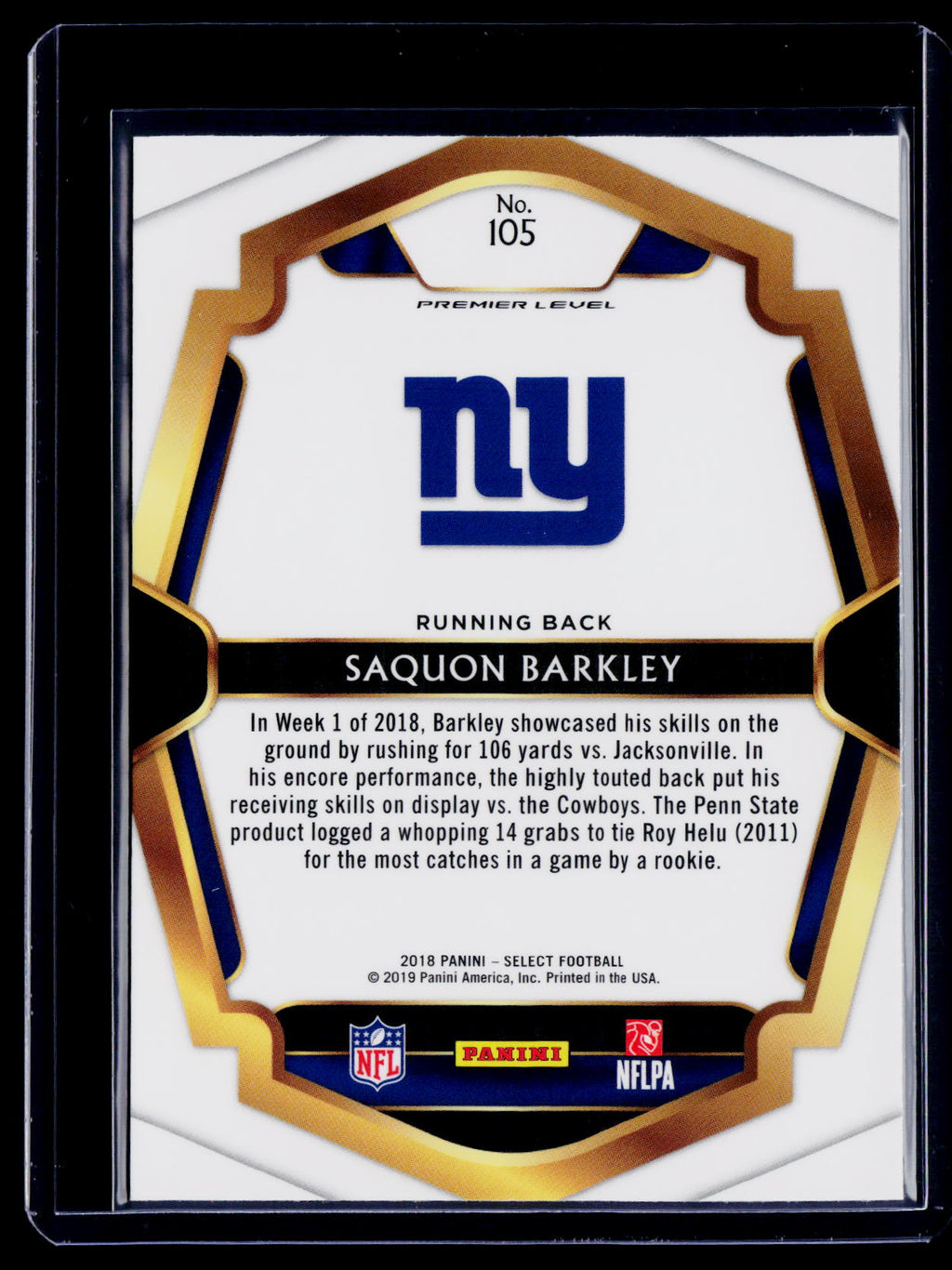 2018 Select Saquan Barkley Rookie RC