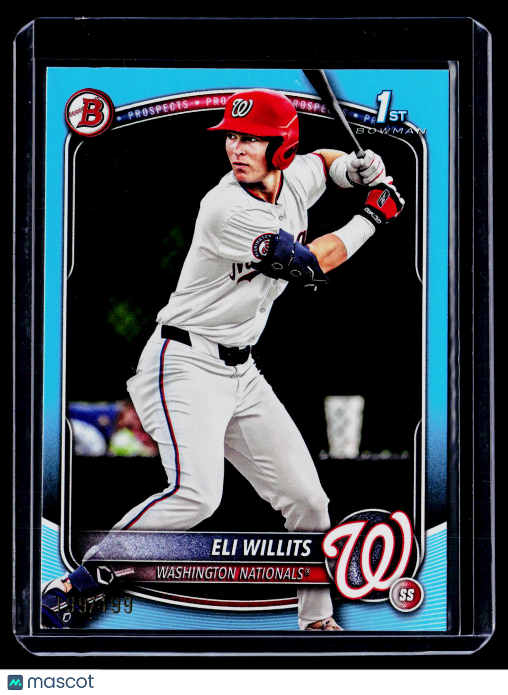2025 Bowman Draft Eli Willits Sky Blue Paper 199/499