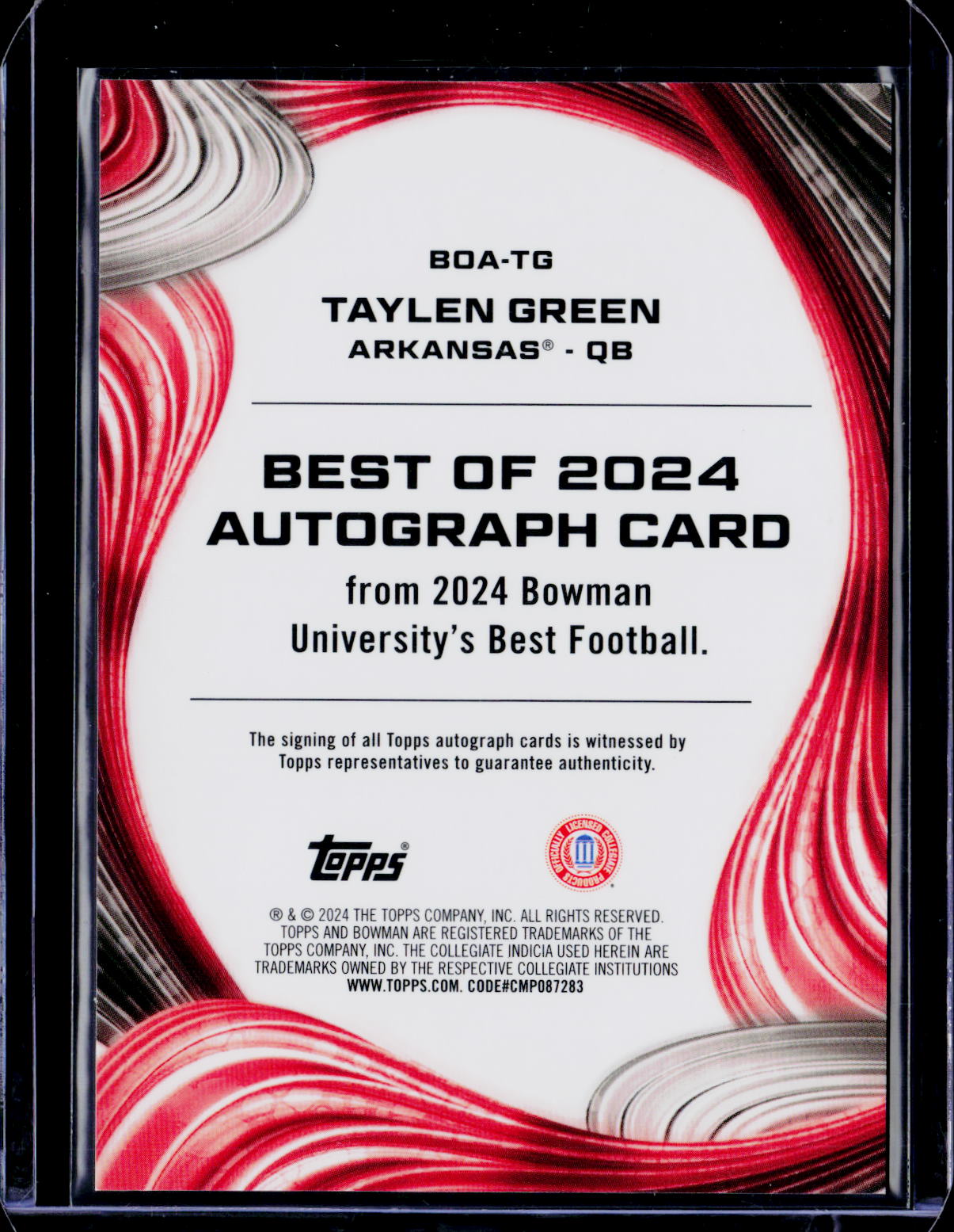 2024 Bowman U Best Taylen Green Auto Pink /100