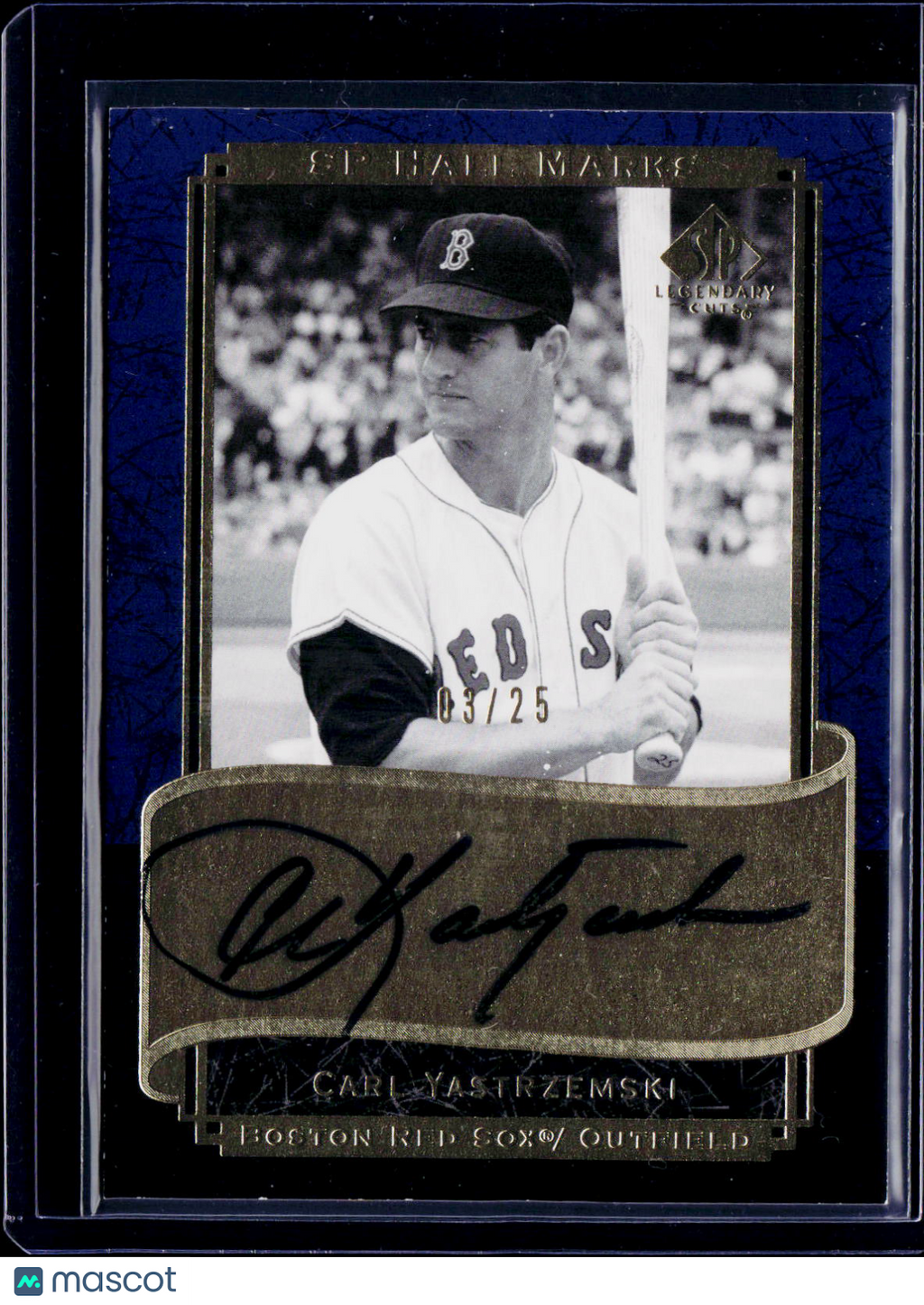 2003 SP Legendary Cuts Carl Yastzemski SP Hall Marks Auto 03/25