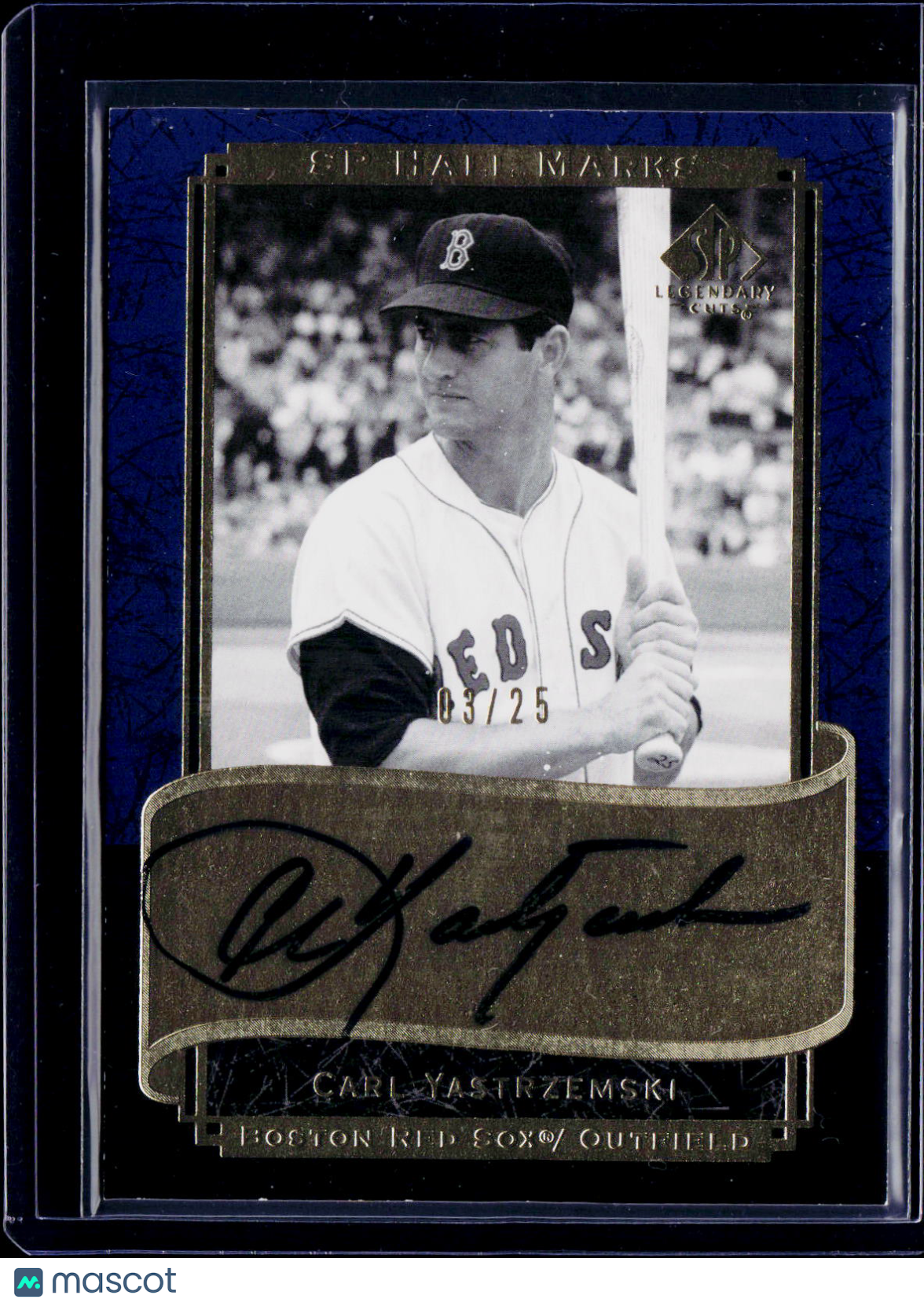 2003 SP Legendary Cuts Carl Yastzemski SP Hall Marks Auto 03/25