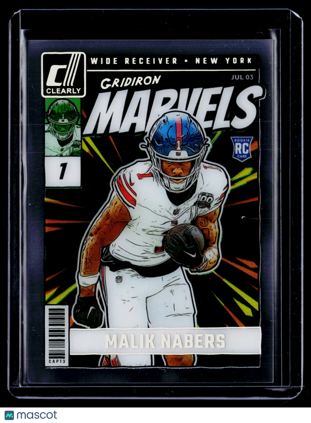 2024 Donruss Clearly Malik Nabers Rookie Gridiron Marvels RC