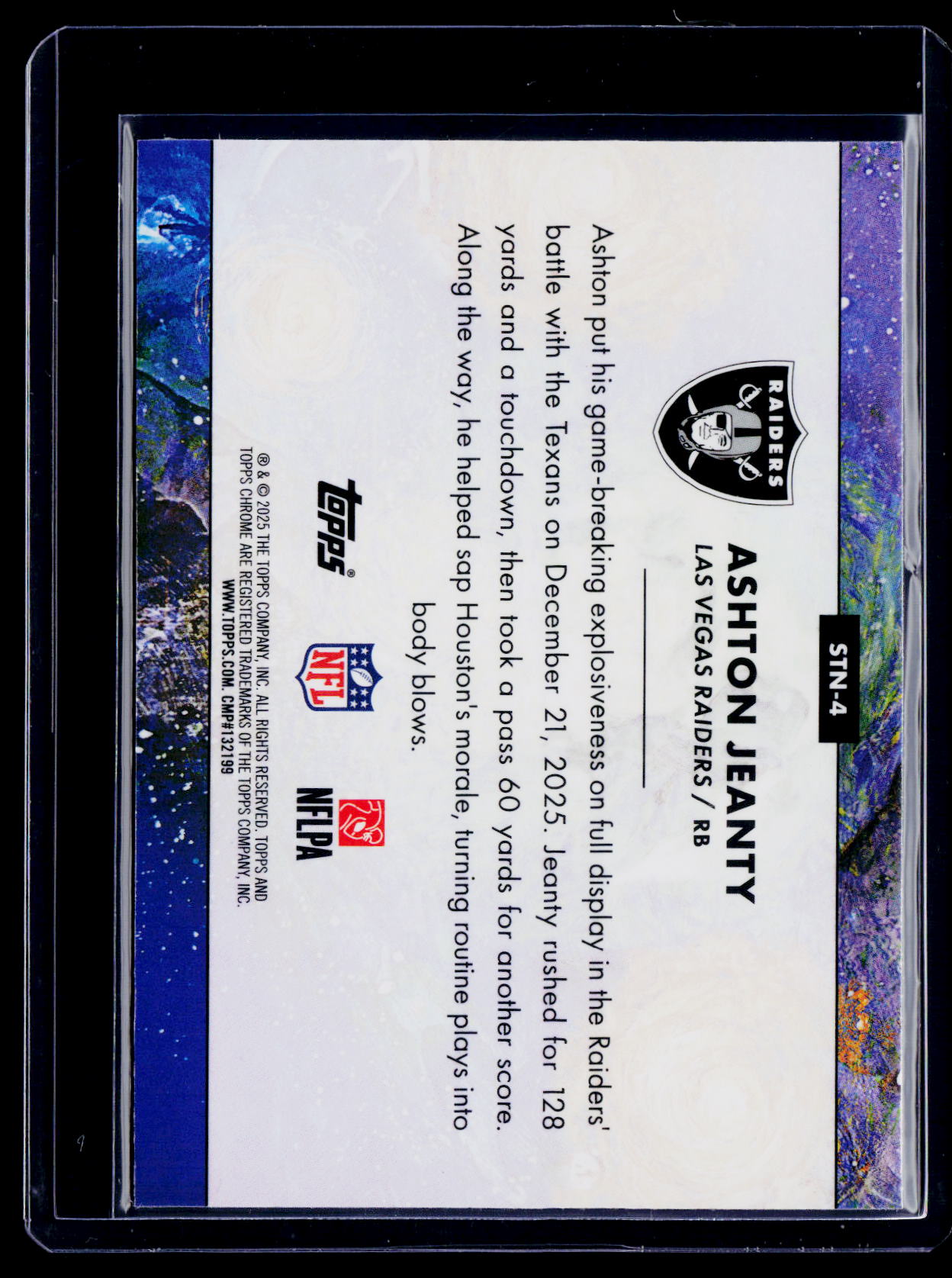 2025 Topps Chrome Cosmic Ashton Jeanty Rookie Stars in the Night SSP