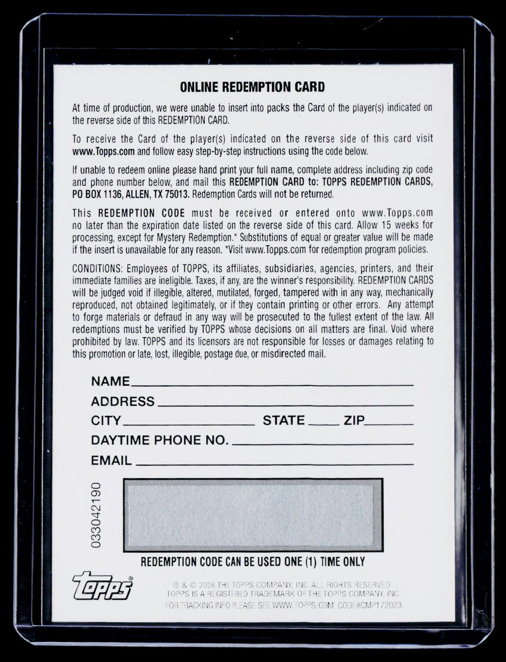 2025 Topps Resurgence Omarion Hampton Rookie Signature Parallel Auto REDEMPTION