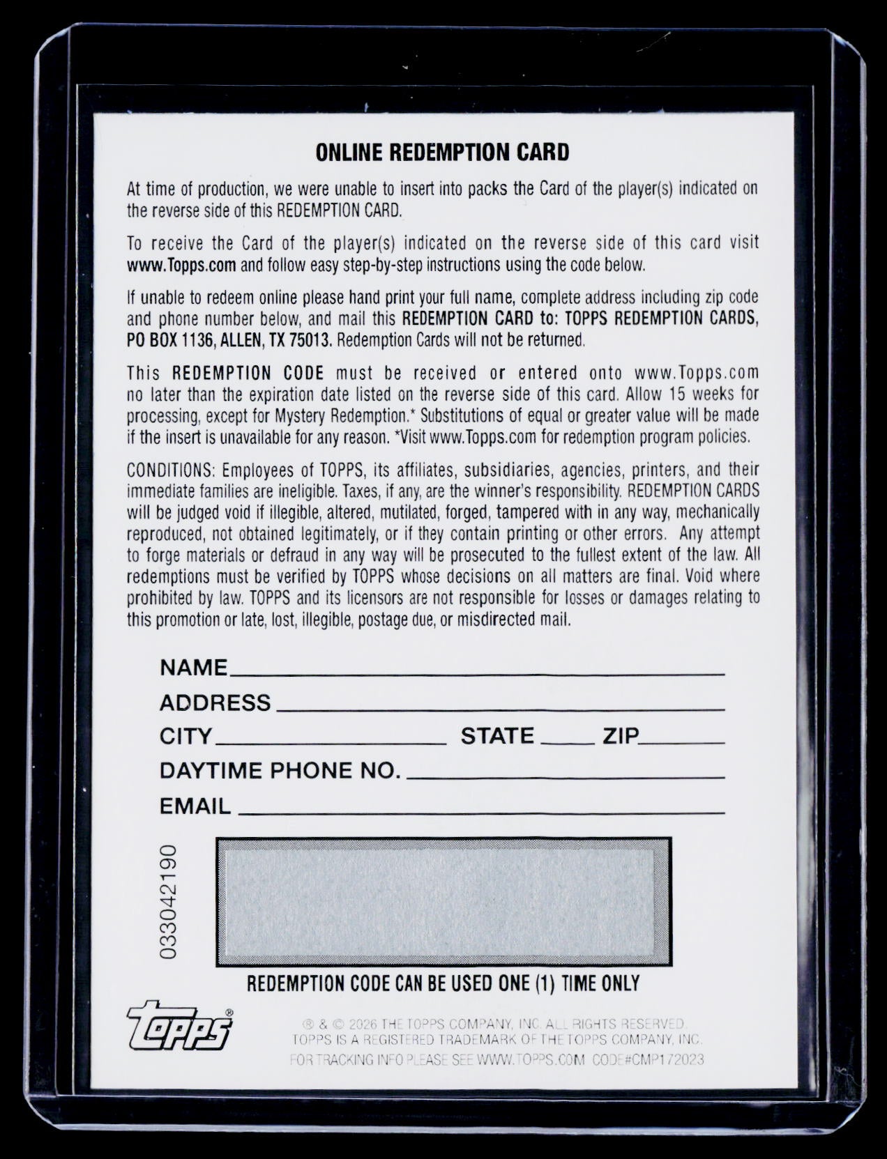 2025 Topps Resurgence Omarion Hampton Rookie Signature Parallel Auto REDEMPTION