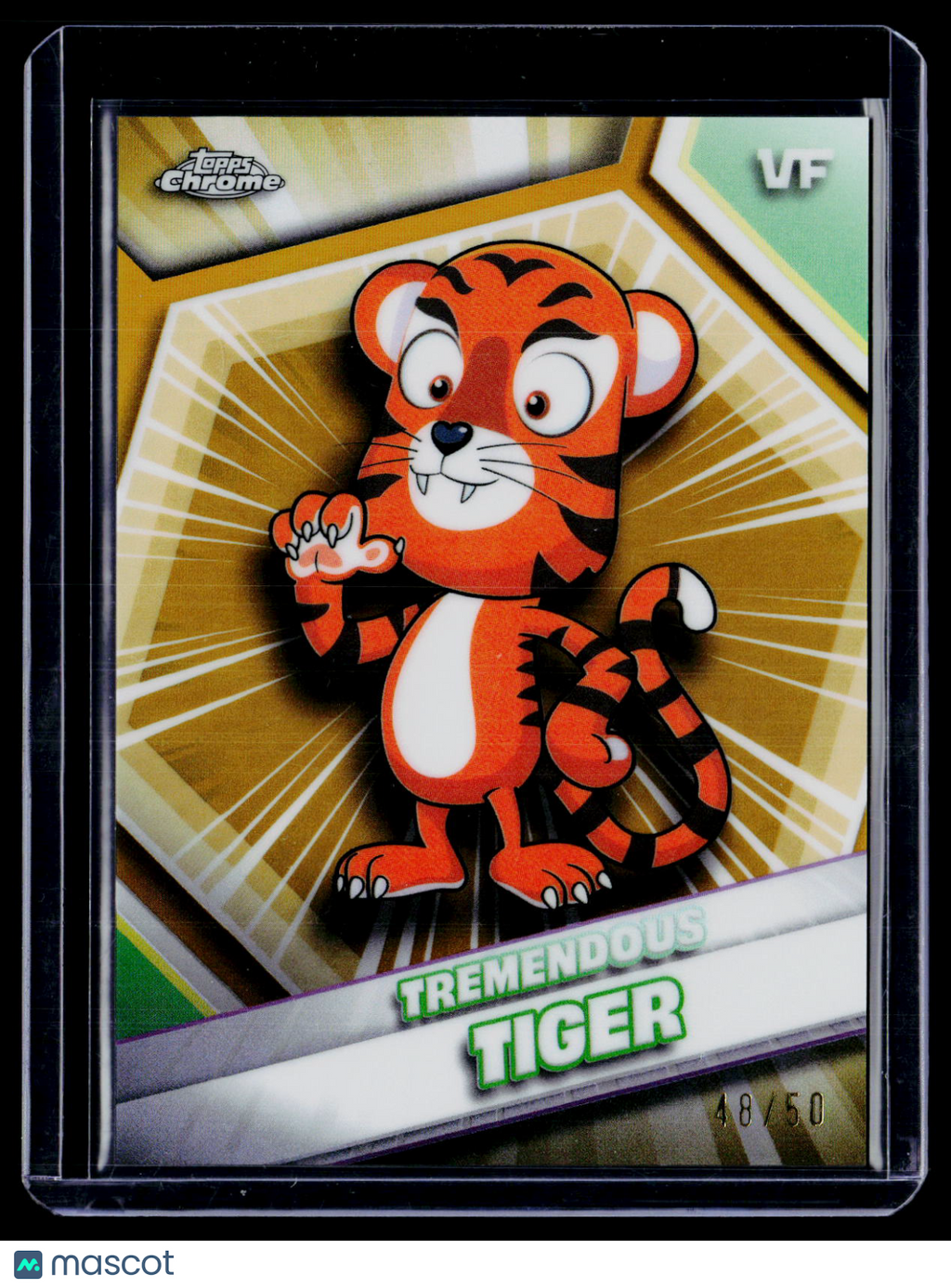2026 Topps Chrome VeeFriends Tremendous Tiger Gold Refractor 48/50