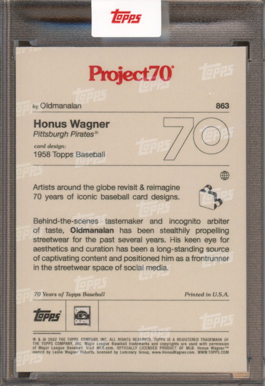 2021 Topps Project 70 Honus Wagner Oldmanalan 863