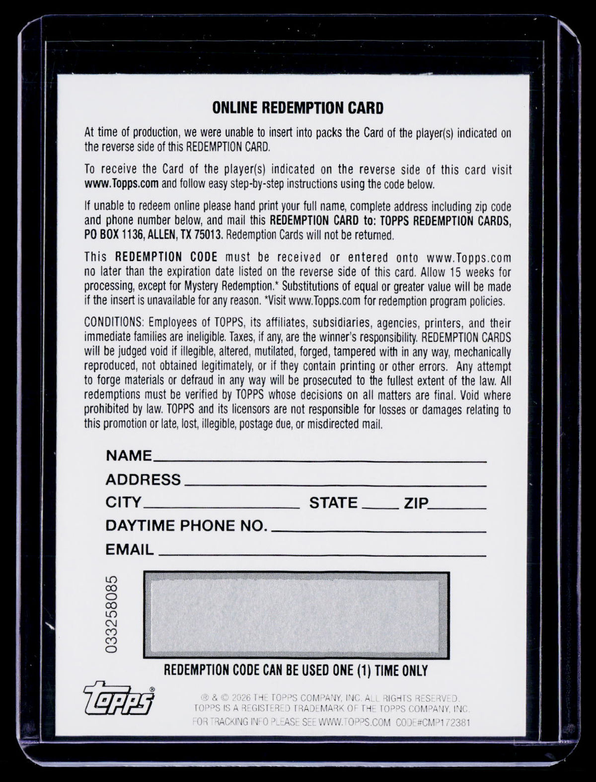 2025 Topps Chrome Update Cam Spencer Green Refractor Havoc Marks Auto /99 REDEMPTION