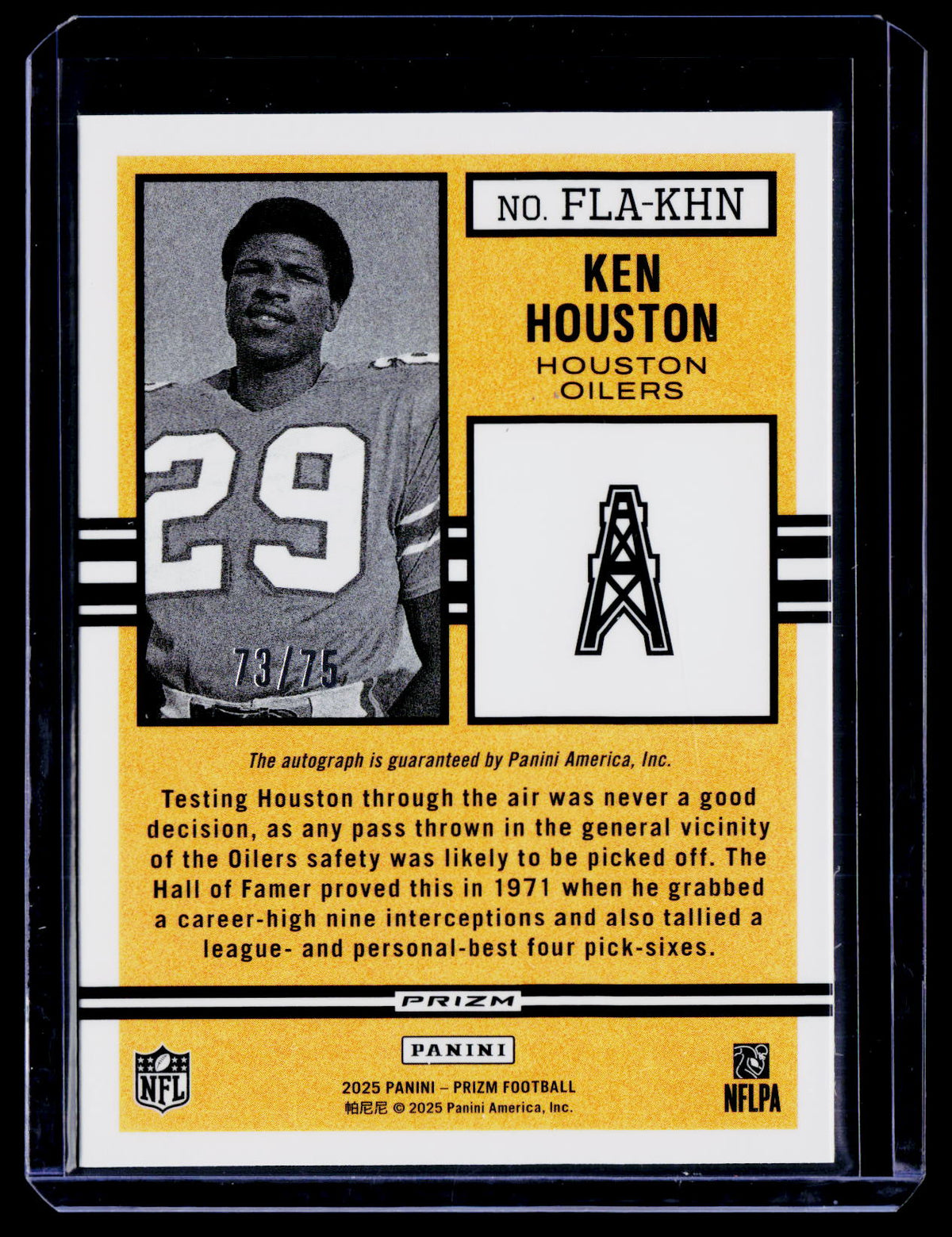 2025 Prizm Ken Houston Flashback Green Scope Auto 73/75