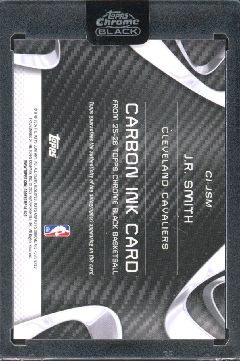2025 Topps Chrome Black J.R. Smith Carbon Ink Auto